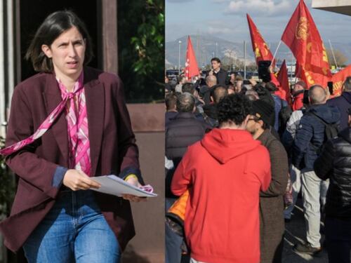 Stellantis, Schlein a Pomigliano: comizio agli operai e scatta la contestazione