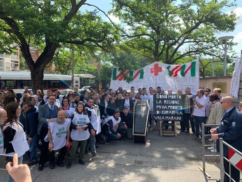 Villa Maraini protesta davanti alla Regione Lazio