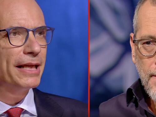 Piazzapulita, Enrico Letta grida ancora al "pericolo Meloni". Ma Formigli lo zittisce il segretario Pd