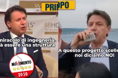 Ponte sullo Stretto, la giravolta clamorosa di Conte: da "miracolo" a "progetto scellerato"