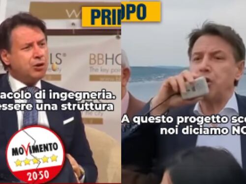 Ponte sullo Stretto, la giravolta clamorosa di Conte: da "miracolo" a "progetto scellerato"