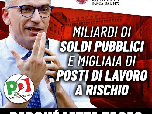 Salvini polverizza Letta su Mps: soldi pubblici buttati e migliaia di lavoratori a casa, ma lui tace