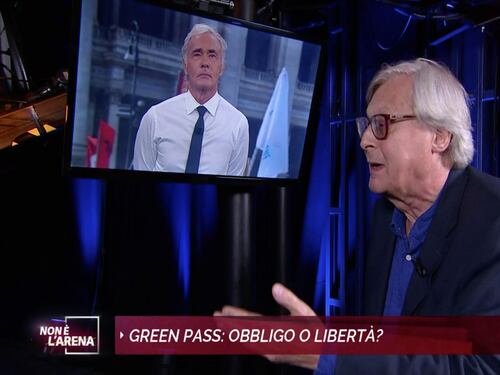Non è l'Arena, il ricatto del green pass e la rivelazione bomba di Sgarbi su Draghi: solo per far vaccinare