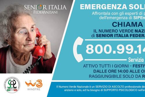 Coronavirus, arriva il numero verde per aiutare gli anziani soli