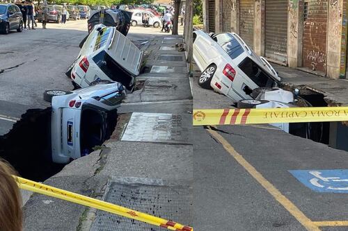 Roma è un colabrodo, maxi-voragine inghiotte le auto a Torpignattara