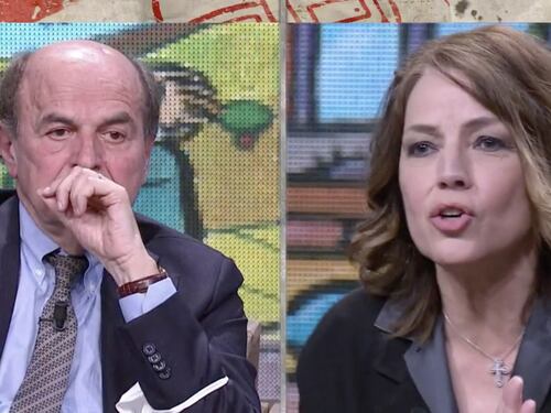 DiMartedì, Elisabetta Gardini contro tutti. Così affronta Bersani, Ghini e Caprarica: scintille in studio
