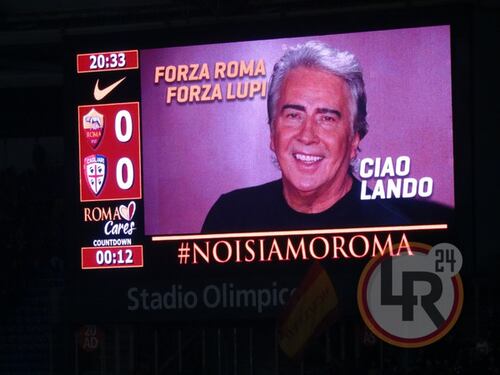 Omaggio dello stadio Olimpico a Lando Fiorini