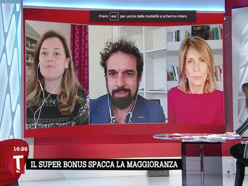 Tagadà, alta tensione sul Superbonus tra Tommasi e Giarrusso: “Pozzo senza fondo per colpa del M5S, agevolata l’illegalità”