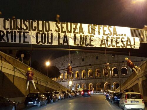 Sfottò ultras e manichini contro la Roma, s’indaga per minacce