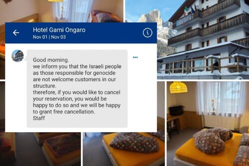 Cadore, bufera sull'hotel: "Israeliani responsabili di genocidio, non siete graditi"