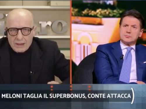 Quarta Repubblica, Alessandro Sallusti distrugge Giuseppe Conte sul Superbonus