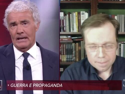 Non è l'Arena, Massimo Giletti si sfoga contro il giornalista russo Alexey Brobovsky