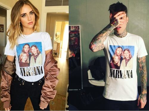 Chiara Ferragni indossa la maglietta di Fedez e fa infuriare i fan dei Nirvana