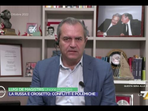 Omnibus, “e i conflitti degli esponenti Pd?”. De Magistris attacca la sinistra e difende Lollobrigida