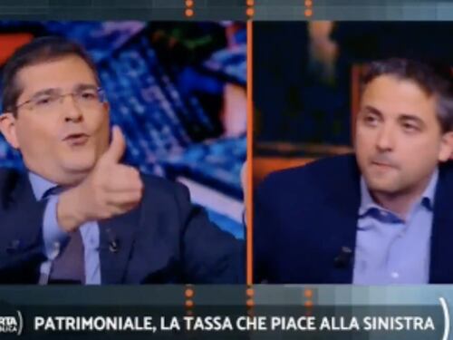 Capezzone azzanna Furfaro, è rissa sulla tassa di Letta. "Ca**ata, comunista", poi Porro cala l'asso contro il Pd