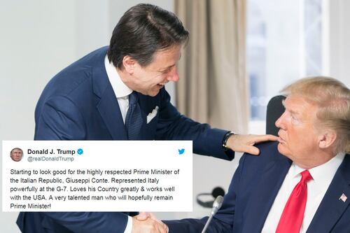 Trump tifa Conte: spero che resti premier