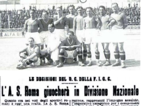 Altre conferme: la Roma nacque in Serie B