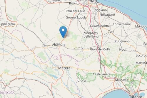 Scossa di magnitudo 3.5 vicino a Bari