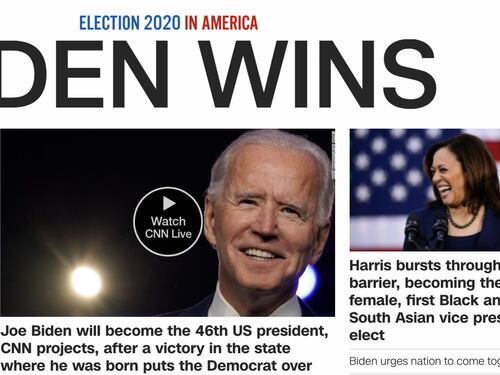 La Cnn non ha dubbi: Joe Biden ha vinto. E Donald Trump va a giocare a golf