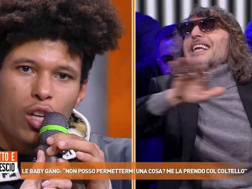 Dritto e rovescio, il maranza fa l'ode del coltello. Cruciani esplode: "Reprimere!"