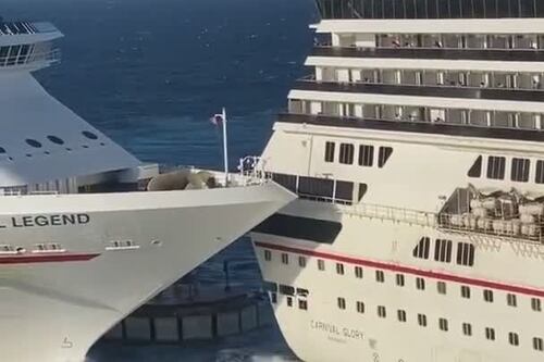 Le navi da crociera si scontrano. Il video che terrorizza il web